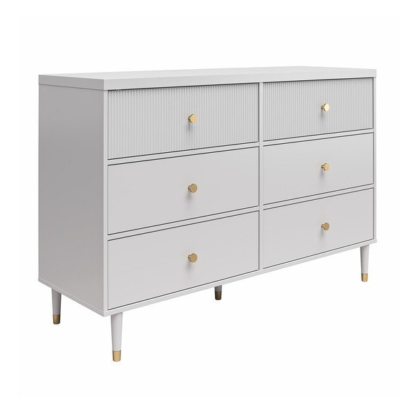 Сив нисък скрин 138x93 cm Elizabeth – CosmoLiving by Cosmopolitan-image-2