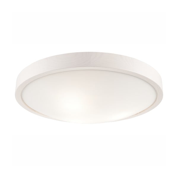 Бяла лампа за таван със стъклен абажур - LAMKUR