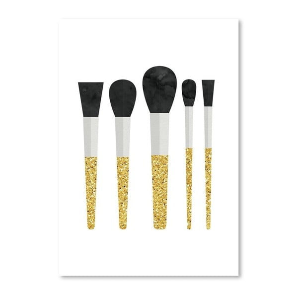 Plakát Americanflat Makeup Brushes, 30 x 42 cm