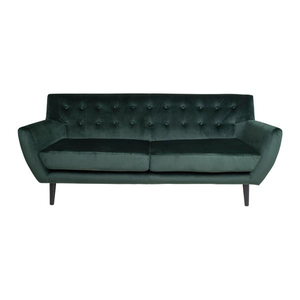Зелен триместен диван от кадифе Monte - House Nordic