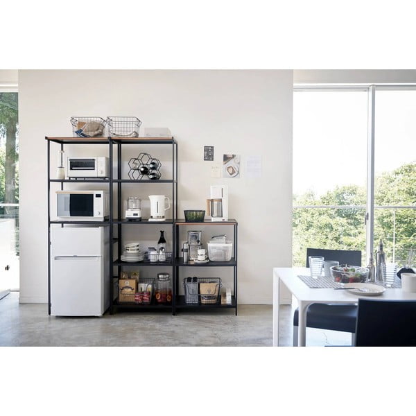 Матово черно стоманен стелаж 60x90x46,5 cm Tower – YAMAZAKI-image-3