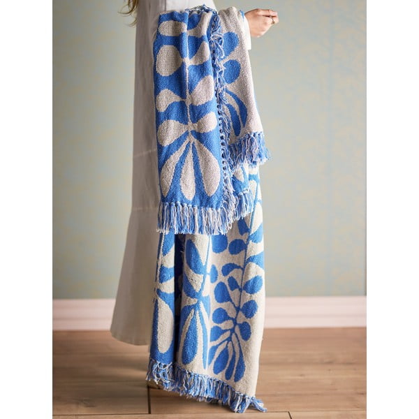 Синьо  одеяло 130x160 cm Nevine – Bloomingville-image-1