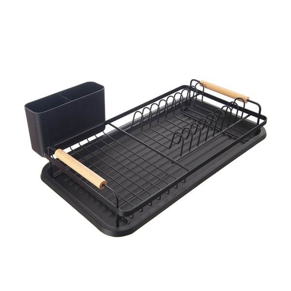 Черна метална тавичка за оттичане 43x23,5 cm Radka – Orion-image-2