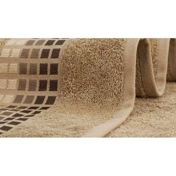 Светлокафява памучна кърпа 50x100 cm Darwin - My House-image-3