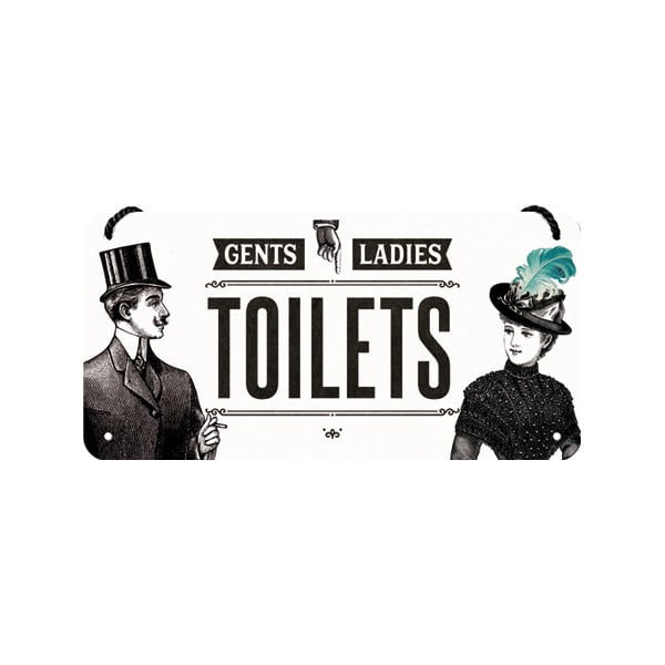 Декоративен знак за стена Gents and Ladies Toilets - Postershop