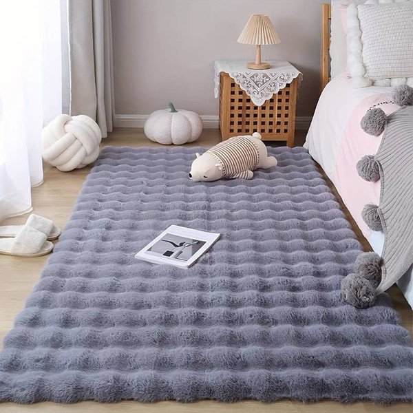 Антрацит килим подходящ за пране 150x230 cm Bubble Anthracite – Mila Home-image-1