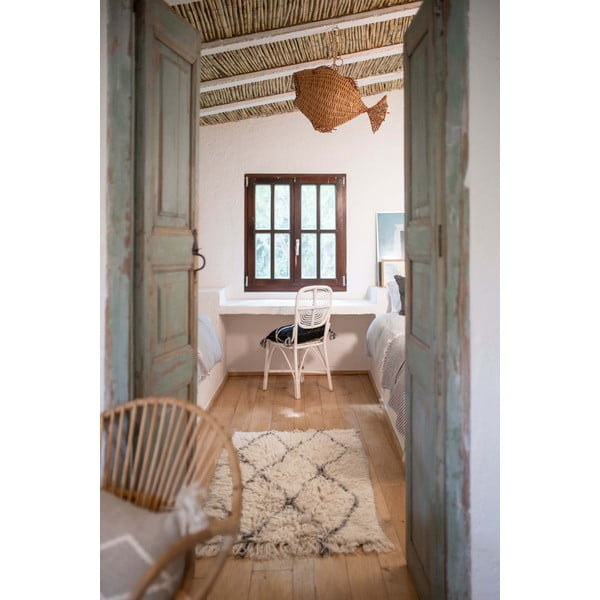 Кремав ръчно изработен вълнен килим подходящ за пране 80x140 cm Berber Soul – Lorena Canals-image-4