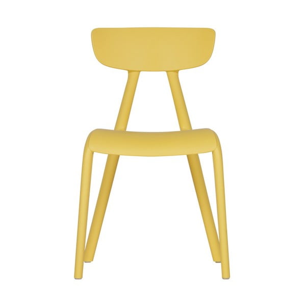 Жълт детски стол за хранене Wisse - WOOOD