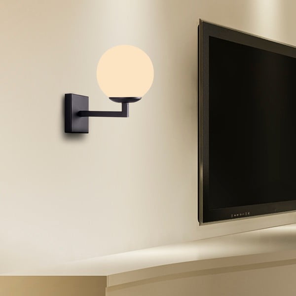 Черна метална стенна лампа ø 15 cm Profil - Squid Lighting-image-3