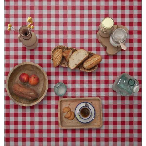 Покривка за маса Red Vichy, 140 x 140 cm - Really Nice Things-image-2