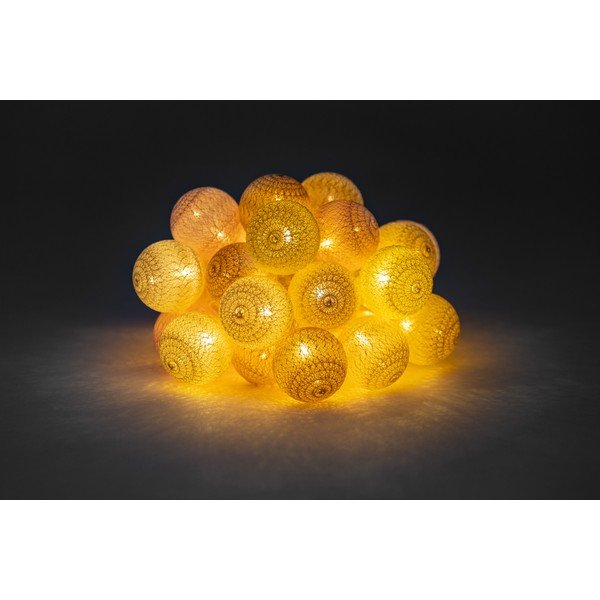 Бежово-розова светлинна верига с LED крушки , 30 лампички - LUKKA-image-2