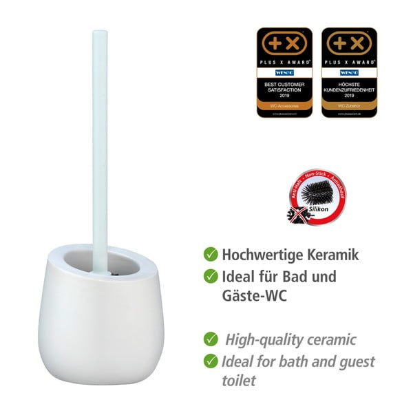 Бяла керамична четка за тоалетна Badi - Wenko-image-4