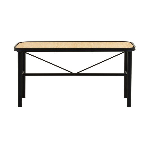 Черна/в естествен цвят ратанова пейка Depok – Premier Housewares-image-4