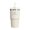 Кремав термос със сламка от неръждаема стомана 600 ml Quencher H2.0 FlowState Tumbler Cream – Stanley