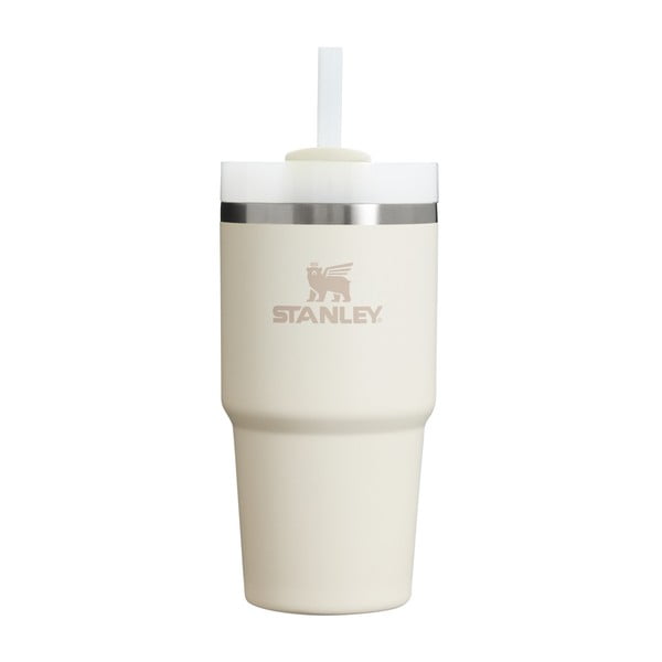 Кремав термос със сламка от неръждаема стомана 600 ml Quencher H2.0 FlowState Tumbler Cream – Stanley
