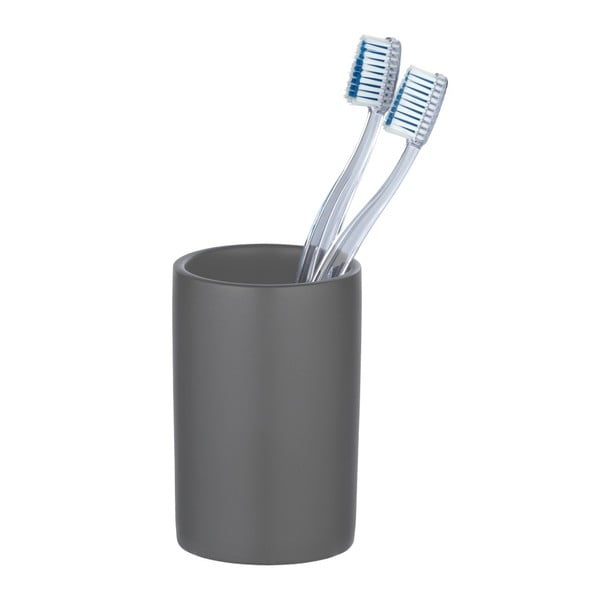Сива керамична чаша за четки за зъби Polaris - Wenko