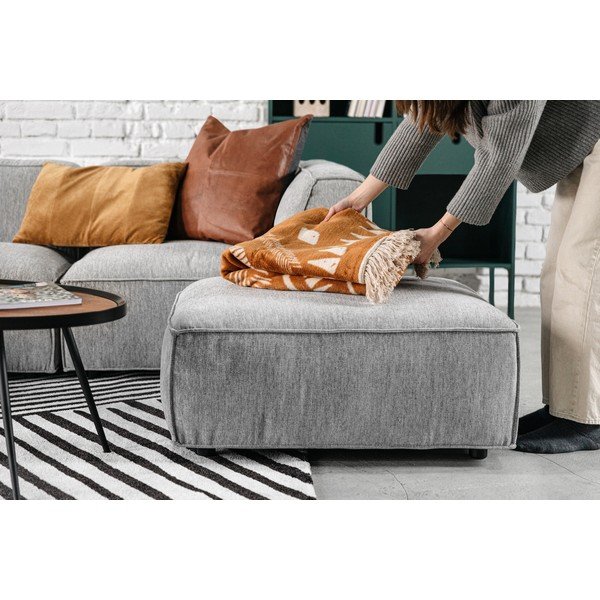 Светлосив пуф за модулен диван Fairfield - Bonami Selection-image-1