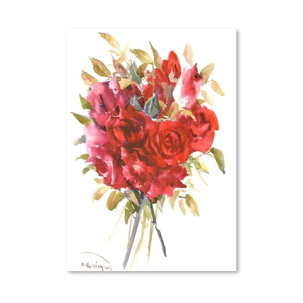 Plakát Burgundy Red Roses od Suren Nersisyan
