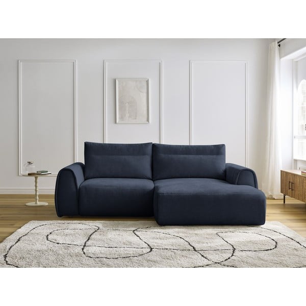 Тъмносин ъглов диван Aden – Bobochic Paris-image-1