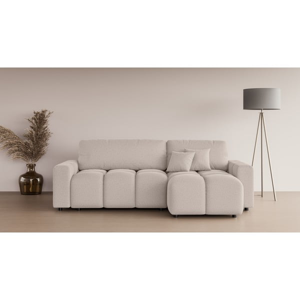 Бежов разтегателен ъглов диван (променлив) Luki – Ropez-image-1