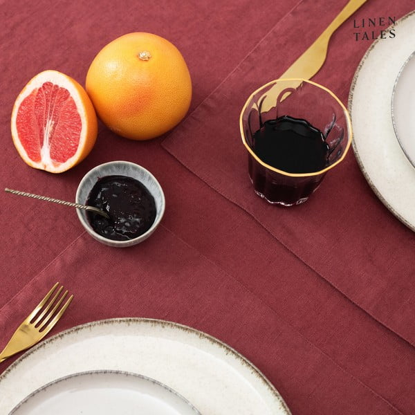 Ленена покривка 40x150 cm Marsala – Linen Tales-image-1