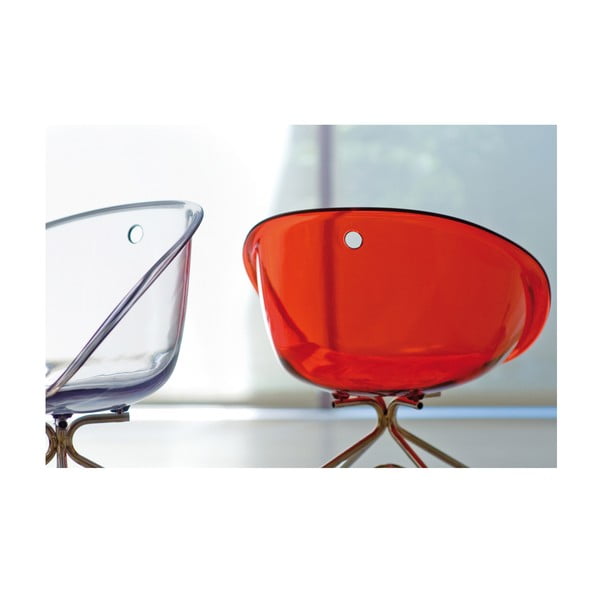 Červená židle na kolečkách Pedrali Gliss-image-3