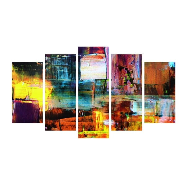Картина от няколко части Цветна магма, 102 x 60 cm - Insigne