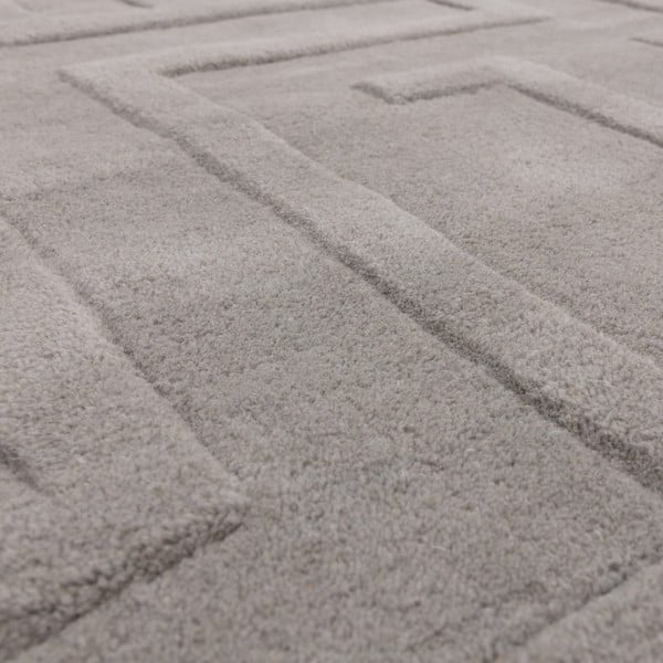 Светлосив вълнен килим 160x230 cm Maze - Asiatic Carpets-image-1