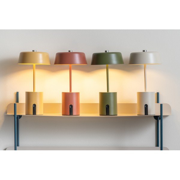 Бежова метална LED настолна лампа (височина 22,5 cm) Elemental LED – Leitmotiv-image-1