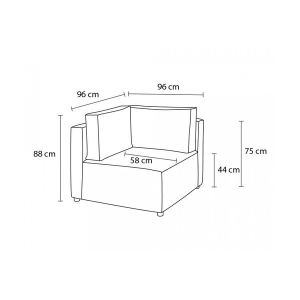 Зелен променлив модулен диван от велур Nihad modular - Bobochic Paris-image-4