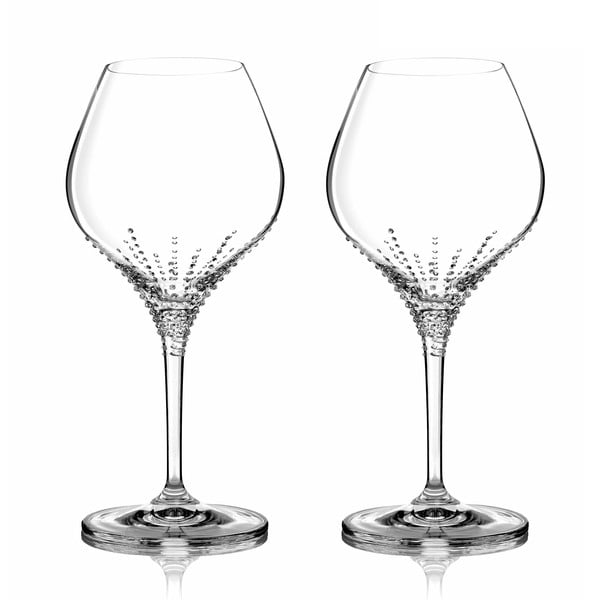 Комплект от 2 чаши за бяло вино Enyo с елементи Swarovski в луксозна опаковка - Bohemian Grace
