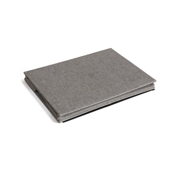Сива текстилна кутия за съхранение с капак 36x46x25 cm Soft Storage Large – Bigso-image-4