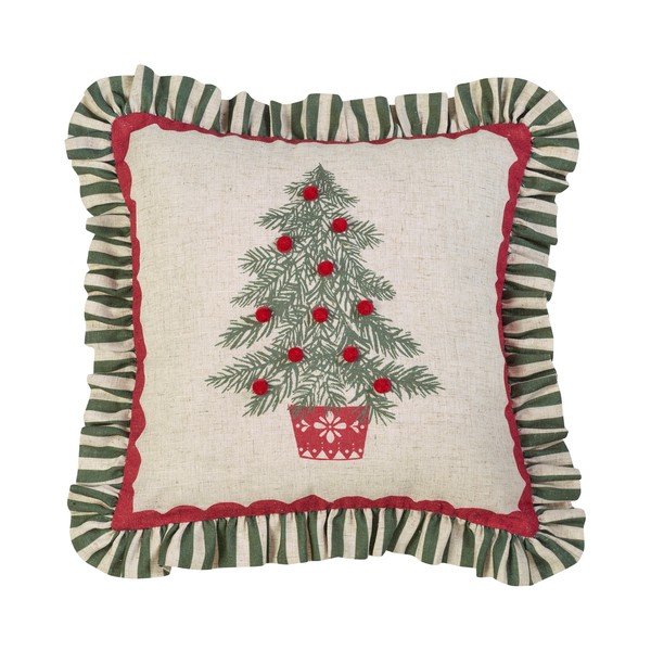 Декоративна възглавница с коледен мотив 45x45 cm Frilled Christmas Tree – Catherine Lansfield