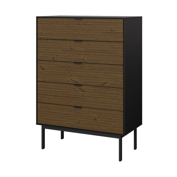 Черен висок скрин от бор 80x111 cm Soma - Tvilum-image-3