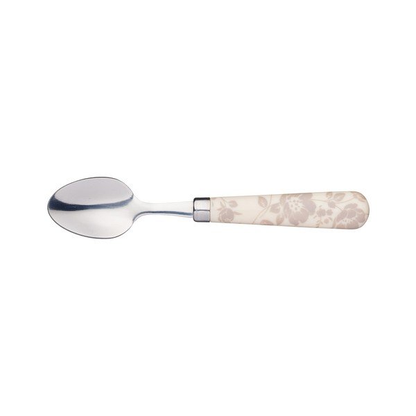 Šedobéžová lžička z nerezové oceli Kitchen Craft Floral