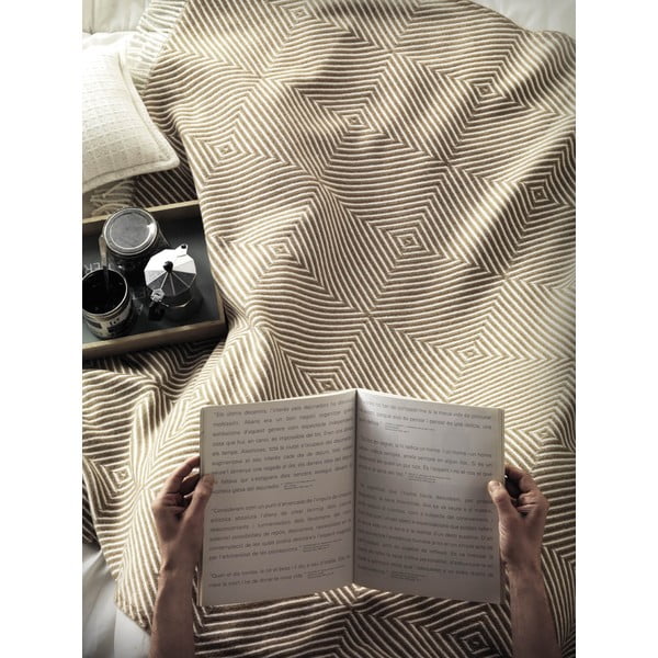 Зелено каре със съдържание на памук , 140 x 180 cm Tebas - Euromant-image-1