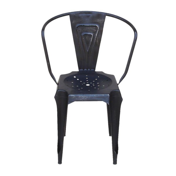 Kovová židle Fauteuil Noir