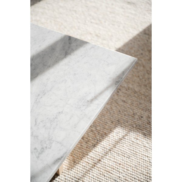 Бяло-кафява мраморна масичка за кафе 90x90 cm Brooksville - Rowico-image-4