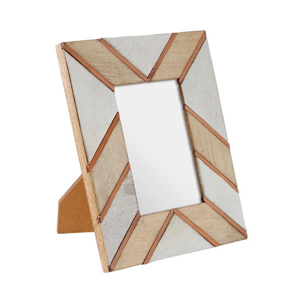 Бяла и бежова дървена рамка 19x24 cm Bowerbird - Premier Housewares