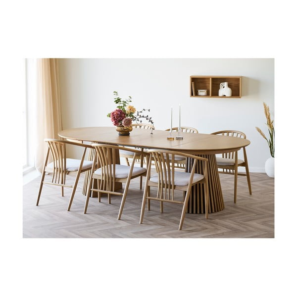 На няколко нива стенен рафт от декор от дъб  в естествен цвят 71 cm Oshawa – House Nordic-image-2