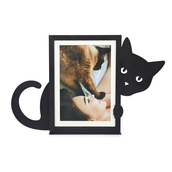 Черна метална стояща рамка 31x19,5 cm Hidden Cat – Balvi
