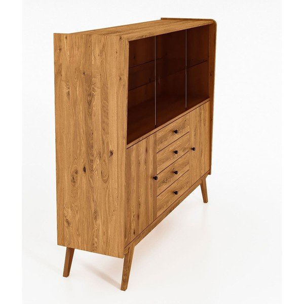 Витрина от дъб 160x154 cm Retro - The Beds-image-3