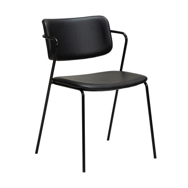 Черен стол от изкуствена кожа Zed - DAN-FORM Denmark