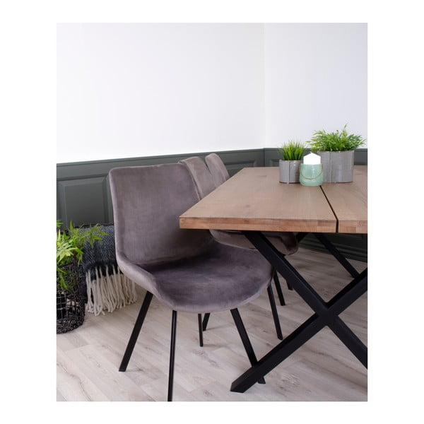 Трапезна маса от опушен маслен дъб, 200 x 95 cm Montpellier - House Nordic-image-2