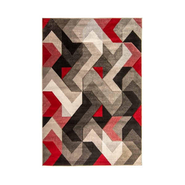 Червен и сив килим Аврора, 200 x 290 cm - Flair Rugs