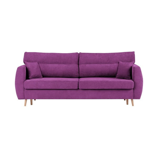 Лилав триместен разтегателен диван с място за съхранение Сидни, 231 x 98 x 95 cm - Cosmopolitan Design