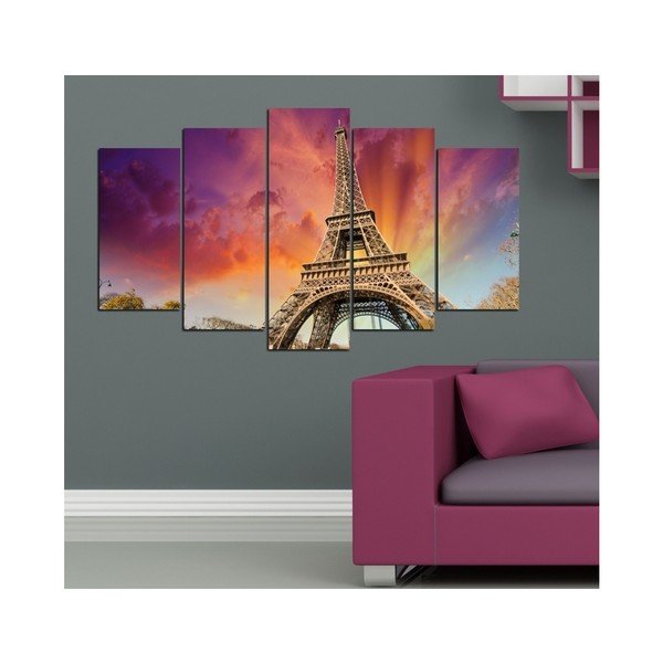 Картина от няколко части Fall Eiffel, 102 x 60 cm - Insigne-image-1