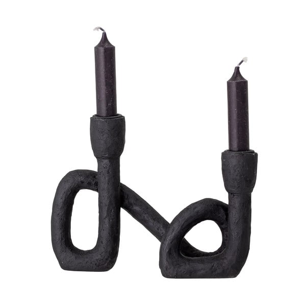 Черен свещник, височина 16,5 cm Mashel - Bloomingville-image-3