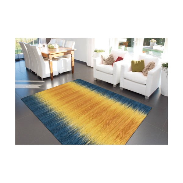 Син и жълт ръчно изработен килим Sunset 8070, 120 x 180 cm - Arte Espina