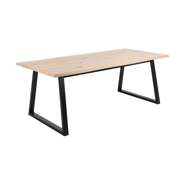 Трапезна маса с дъбов плот 100x220 cm Malika – Actona-image-3